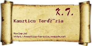 Kasztics Terézia névjegykártya